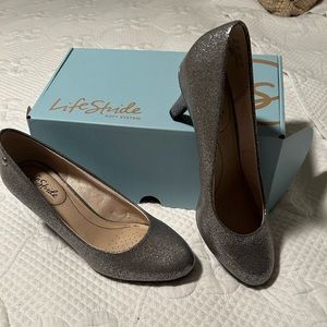 New: silver   Life Stride Parigi pump 8 wide, pewter